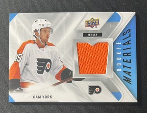 2021 Upper Deck CAM YORK #RM-CY Rookie Materials Patch RC Philadelphia Flyers