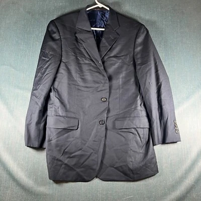 Chaqueta Blazer Hickey Freeman Nordstrom Hombre Talla 42 Negra Bolsillos Pecho Único Foto 1 de 4