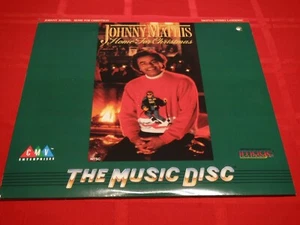 Johnny Mathis Home For Christmas 1990 Laserdisc Silent Night White Winter Carol - Imagen 1 de 9