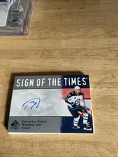 2020-21 UD SP Authentic Pierre-Luc Dubois Retro Sign of the Times Auto RARE