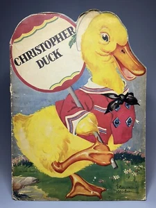 Vintage 1938 Kinderbuch CHRISTOPHER ENTE 2168 Saalfield Softcover Madsen - Bild 1 von 10