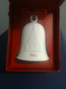 Hallmark ornament 2008 Porcelain Dated Bell new in box Christmas - Picture 1 of 7