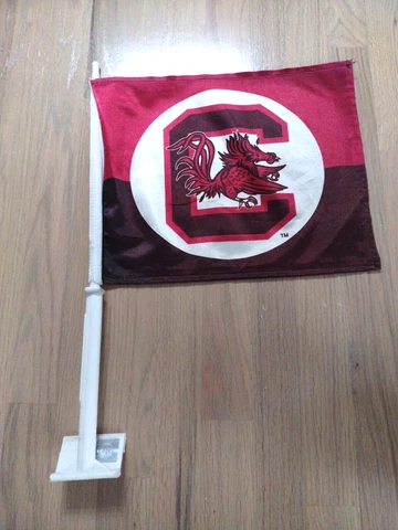 SC South Carolina Gamecocks Car Flag Block C in White Circle  T54 Cover