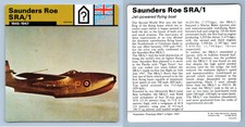 Saunders Roe SRA/1 - 1945-47 - Weapons - WW2 Edito-Service SA 1977 Card