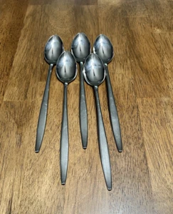AMC Stainless Japan Venice Iced Tea Spoons Lot of 5 Mid Century Modern Style - Picture 1 of 4