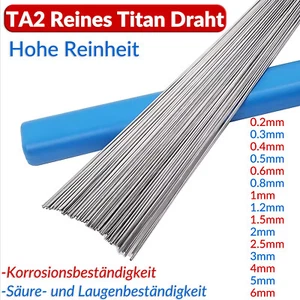 TA2 Reines Titan Draht Ø 0.2mm-6mm Titanschweißdraht Titanium Draht Metalldraht - Bild 1 von 7