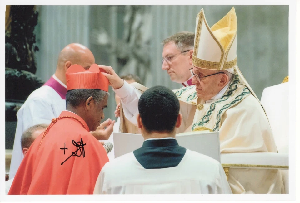 Original signiertes Foto Desiré Cardinal Tsarahazana - Kardinal Papst Franziskus - Bild 1 von 1