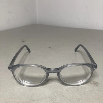 Warby Parker Eyeglasses FRAMES ONLY Watts M 371 49-18-145 Clear Gray 455 - Image 1 of 4