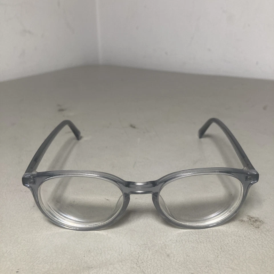 Warby Parker Eyeglasses FRAMES ONLY Watts M 371 49-18-145 Clear Gray 455 - Image 1 of 4