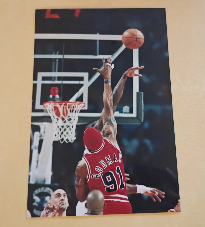 Foto tipo 1 de Dennis Rodman Chicago Bulls 4x6 Hw3545 Foto 1 de 1