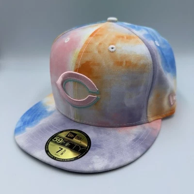 Cincinnati Reds New Era 59FIFTY Easter Tie Dye Hat 150 Yr Patch - 7 5/8 #1 - Image 1 of 4