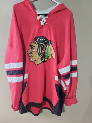CCM Chicago Blackhawks Hoodie Sweater Mens 3XL Red Drawstring NHL Hockey - Image 1 of 4