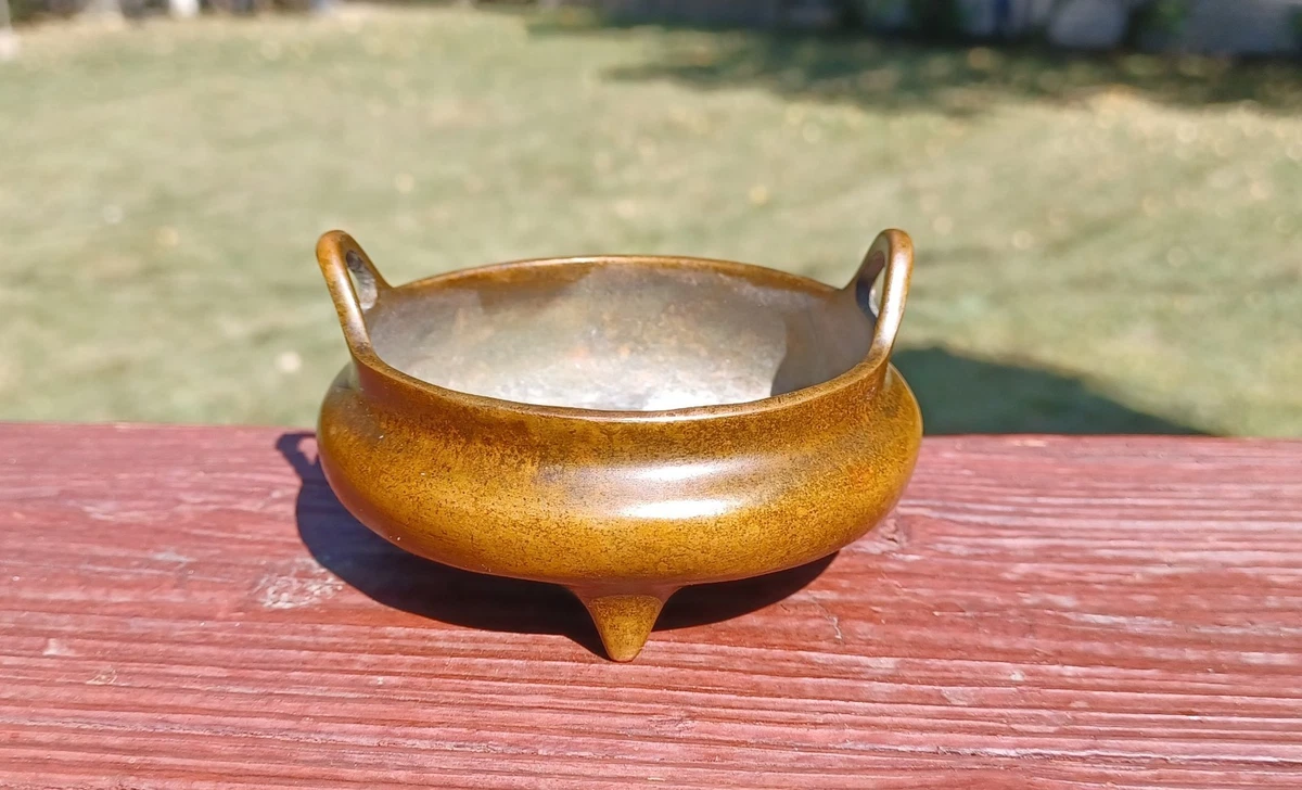 清時代 【酆】款 古銅製 橋耳香炉 在銘 銅爐 茶道具/ 香道具☆時代物☆ 中国古董青铜香炉1850 - 1899 年| eBay