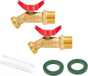 Outdoor Garden Hose Faucet Ball Valve Hose Bibb Shut off Valve 3/4" Male NPT X 3 - Picture 1 of 7
