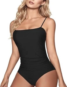 Women's One Piece Swimsuit | Tummy Control | Square Neck Bathing Suit - Picture 1 of 6