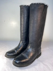 Botas altas aisladas de piel de oveja FRYE Celia para mujer de cuero negro - EE. UU. 7,5 - Imagen 1 de 7