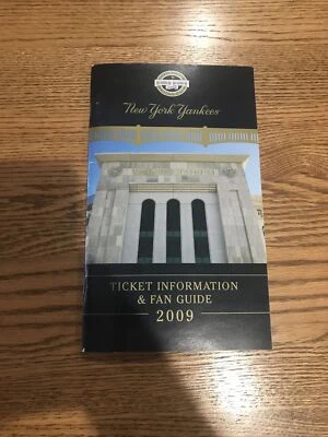 2009 WORLD CHAMPION NEW YORK YANKEES TICKET AND FAN INFORMATION GUIDE - MINT - Image 1 of 2