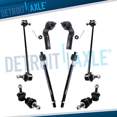 Barra estabilizadora delantera trasera 8 piezas eslabones + extremos de barra de amarre interior exterior para Mazda 3 5 no turbo Foto 1 de 4