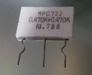 FUKUSHIMA FUTA  MPC722 Ceramic, Replaces NOBLE RGC51 0.47 Ohm 5W. - Picture 1 of 1