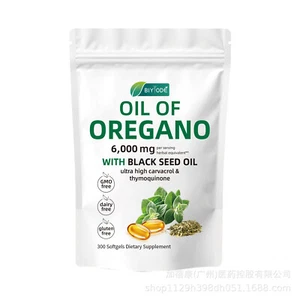 Oil of Oregano 6000mg with Black Seed Oil 300 Softgels Oregano Oil Softgels - Picture 1 of 8