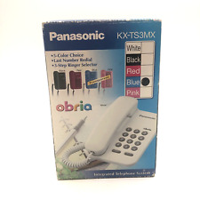 Panasonic Obria Corded Telephone Transparent Blue Phone KX-TS3MX Landline NEW