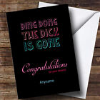 Funny Ding Dong Personalised Divorce / Break Up Card