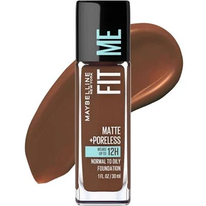 Maybelline New York Fit Me Matte Plus Pore Less Foundation Java 1 Fl. oz. - Imagen 1 de 7