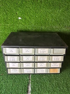 Vintage Akro-Mils Metal Storage Cabinet 16 Drawers 18”X11”X11” USA Grey - Picture 1 of 9