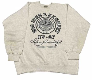 VINTAGE 90s USS John F. Kennedy CV-67 Crewneck Sweatshirt Size M L D1 - Picture 1 of 5