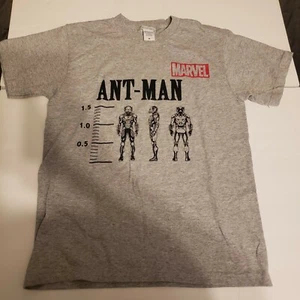 Camisa de cómics de Ant Man Marvel, talla mediana gris algodón buen estado usada - Imagen 1 de 4