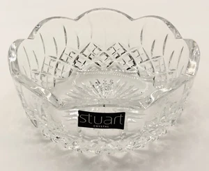 Stuart Crystal 4" Small Dish / Bowl Clear Crystal Patterned - Picture 1 of 3