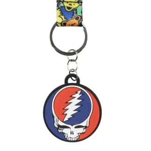 GRATEFUL DEAD Dancing Bears Wrist Strap Lanyard For Keys, Wallet *NEW w/ TAGS* - Picture 1 of 6