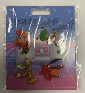 2020 Disney Parks Flair Dance Party Timon Sebastian Lumiere Iago Pins Set - Picture 1 of 2