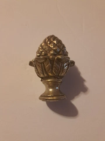 2 1/2" Pinecone Pineapple Artichoke  Lamp Finial Gold/Brass Tone Light 4.5 oz Cover