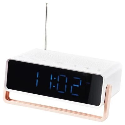 Rádio despertador IKEA DANDIMPEN/alto-falante Bluetooth branco/rosa claro NOVO caixa lacrada - Imagem 1 de 4