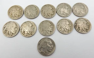 VINTAGE SET OF 11 BUFFALO NICKELS, '26 '27 '28 '29 '34 '34D '35D '35 '36 '36D 37 - Picture 1 of 15