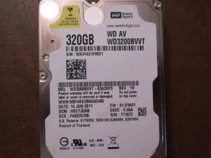 Unidad de disco duro Sata WD3200BVT-63A26Y0 WD (ver lista para DCM y detalles exactos) 320 gb 2,5 - Imagen 1 de 1