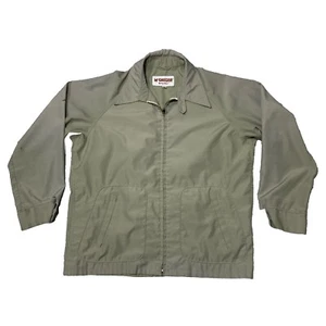 VTG McGregor Drizzler Zip Golf Rain Jacket Beige Tan Size 44 Made In USA 1970s - Picture 1 of 8