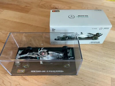 BURAGO 1:43 DIECAST MERCEDES AMG PETRONAS F1 W10 EQ POWER+ #44 Hamilton 18-38049 - Image 1 of 4