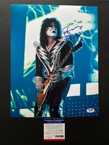 Tommy Thayer ¡Raro! Foto firmada autografiada de KISS Gene Paul 11x14 certificado de autenticidad PSA/DNA - Imagen 1 de 1