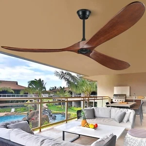 72" Large Modern Ceiling Outdoor/Indoor Fan, No Light with Remote - Picture 1 of 7