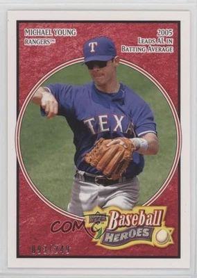 2008 Upper Deck Baseball Heroes Red /249 Michael Young #167 - Image 1 of 2