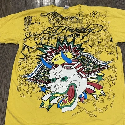 Camiseta De Colección Ed Hardy Christian Audigier XL Diseñador “Kills Love Slowly” Foto 1 de 4