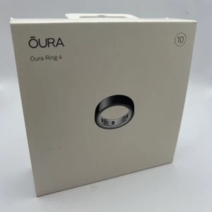 Oura Ring Gen 4 - Black - Size 10 - BRAND NEW SEALED - Fast Free Shipping - Picture 1 of 6