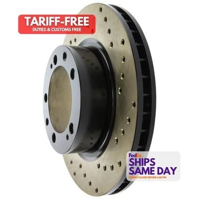 Stoptech 128.37021L, One Sport Drilled R otor Black Iron Performance Racing Part - Image 1 of 4