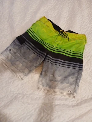 O'Neal Men's Swimwear Size 34 Neon Green Black and Gray Swim Trunks - Image 1 of 4