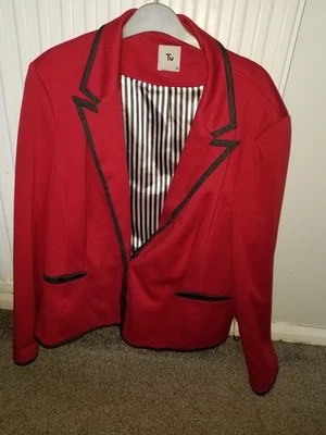 Impresionante Chaqueta Roja Completamente Forrada Talla 20 Foto 1 de 4