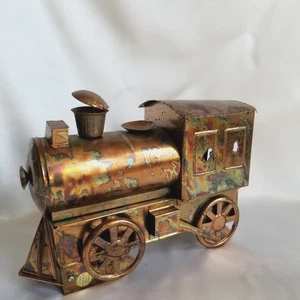 Caja de música vintage de motor de tren de cobre. Obras que he estado trabajando en el ferrocarril - Imagen 1 de 8