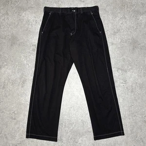 Comme Des Garcons Homme Tanaka Dyed White Cotton Pants Black Men's Size S - Picture 1 of 7