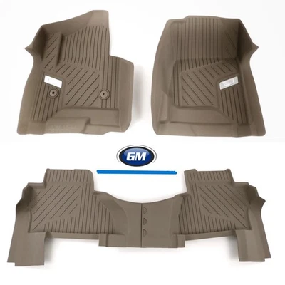 2015-2020 凯迪拉克凯雷德全天候前排和第二排地板衬里 Pkg 沙丘 OE — 第 1/4 张图片